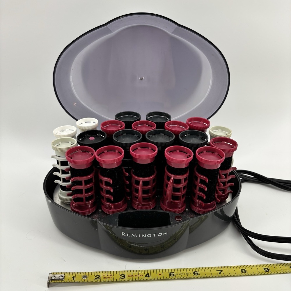 Remington KF201 Velvet Flocked W/Clips Hot Rollers‎ Hair Curlers Pageant -Tested